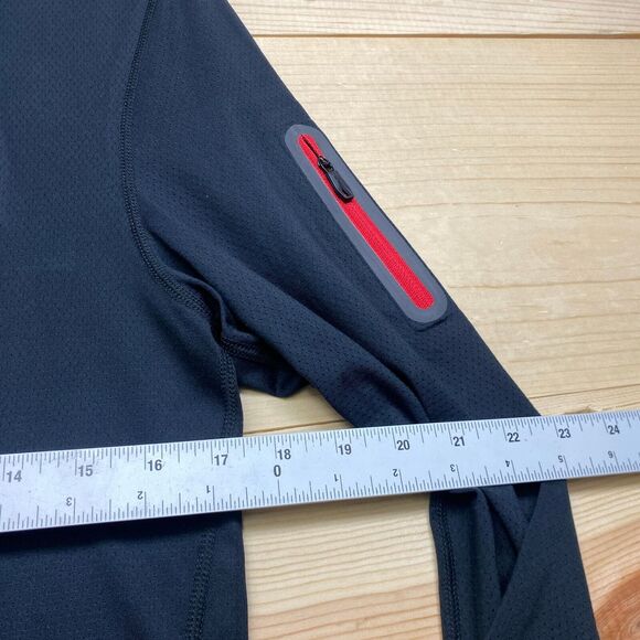 Spyder Shirt Medium Black Performance 1/4 Zip Pullover Long Sleeve Ski Skiing - Picture 6 of 11